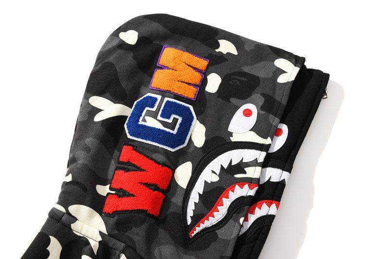 BAPE Shark WGM Camouflage Zip Hoodie